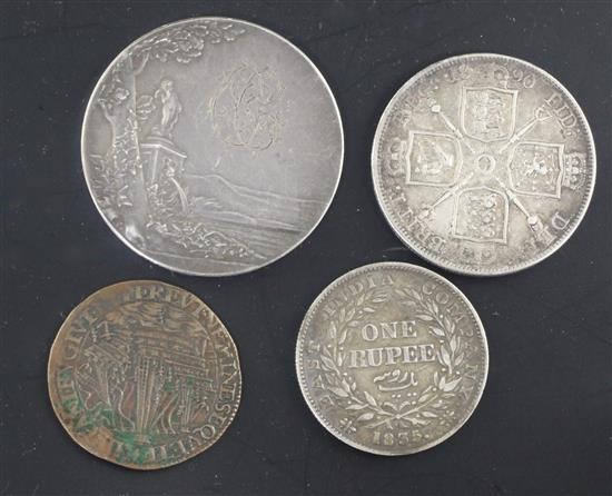 An Elizabeth I commemorative Defeat of the Spanish Armada copper counter of jetton, 1588,